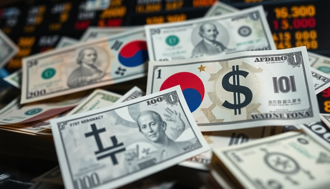 원화와 달러 환율 변동과 인플레이션 영향으로 고환율 압박을 받는 한국 경제